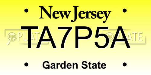 TA7P5A New Jersey License Plate