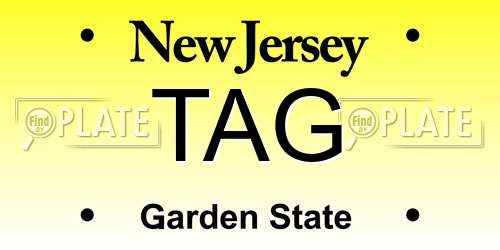 TAG New Jersey License Plate