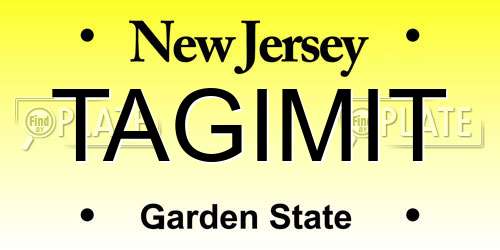TAGIMIT New Jersey License Plate