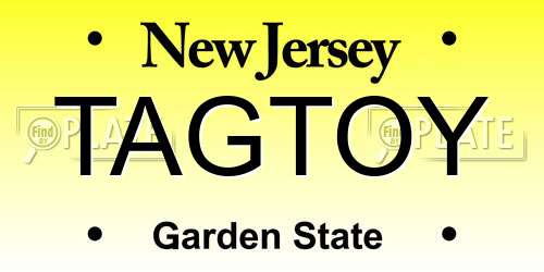 TAGTOY New Jersey License Plate