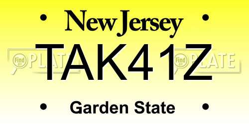 TAK41Z New Jersey License Plate