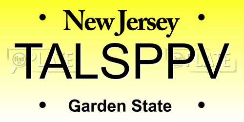 TALSPPV New Jersey License Plate