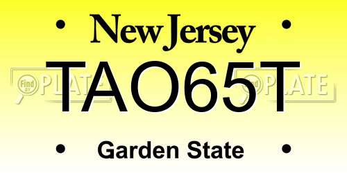 TAO65T New Jersey License Plate