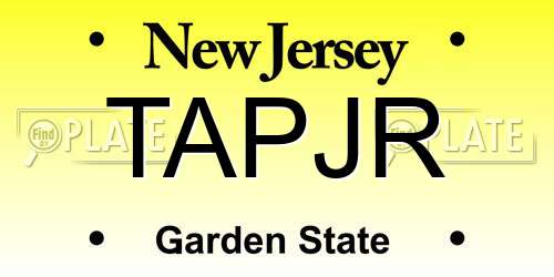 TAPJR New Jersey License Plate