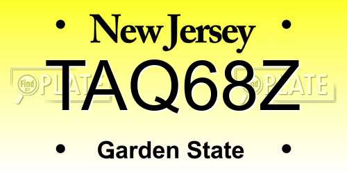 TAQ68Z New Jersey License Plate