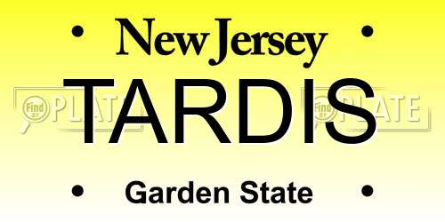 TARDIS New Jersey License Plate