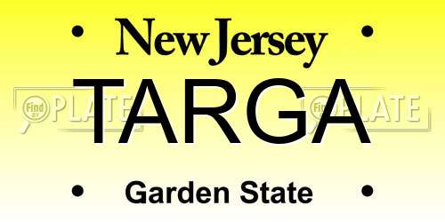 TARGA New Jersey License Plate