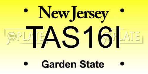 TAS16I New Jersey License Plate