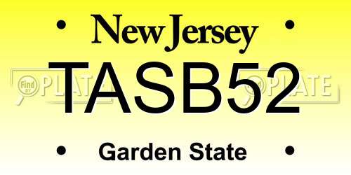 TASB52 New Jersey License Plate
