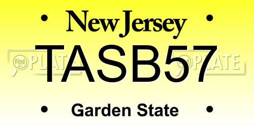 TASB57 New Jersey License Plate
