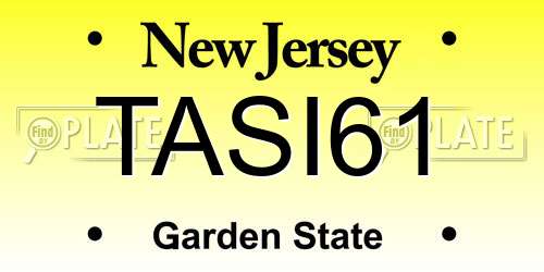TASI61 New Jersey License Plate