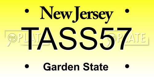TASS57 New Jersey License Plate