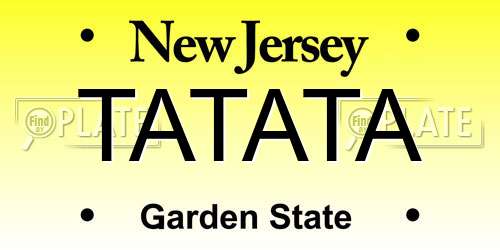 TATATA New Jersey License Plate