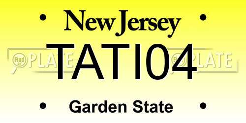 TATI04 New Jersey License Plate