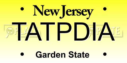 TATPDIA New Jersey License Plate