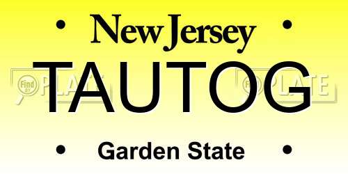 TAUTOG New Jersey License Plate