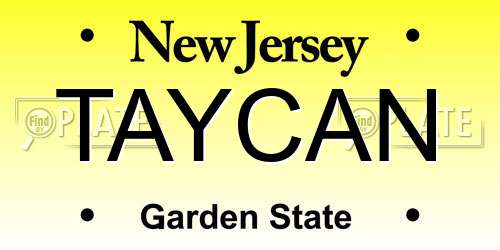 TAYCAN New Jersey License Plate