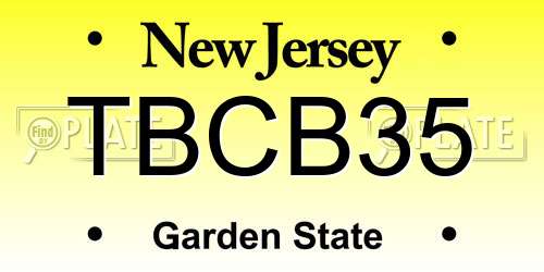 TBCB35 New Jersey License Plate