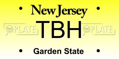 TBH New Jersey License Plate