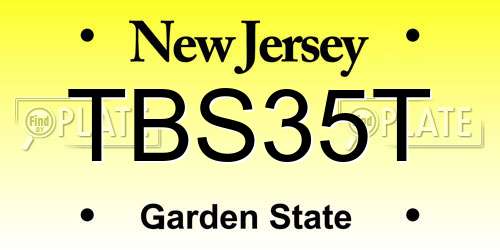 TBS35T New Jersey License Plate