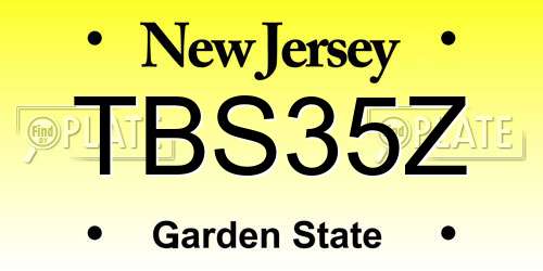 TBS35Z New Jersey License Plate