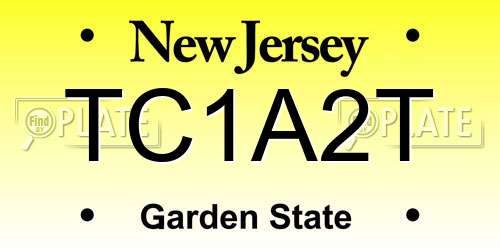 TC1A2T New Jersey License Plate
