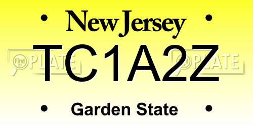 TC1A2Z New Jersey License Plate