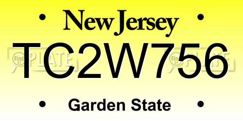 TC2W756 New Jersey License Plate