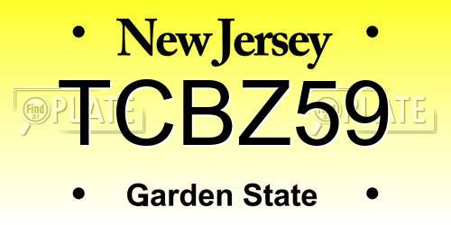 TCBZ59 New Jersey License Plate