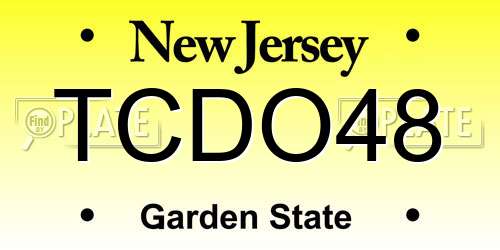 TCDO48 New Jersey License Plate