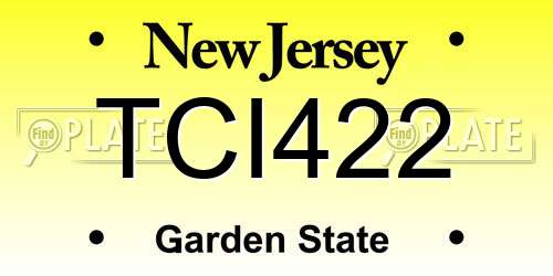 TCI422 New Jersey License Plate