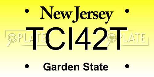 TCI42T New Jersey License Plate