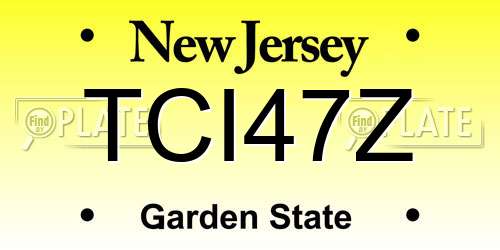TCI47Z New Jersey License Plate