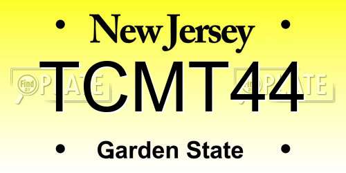 TCMT44 New Jersey License Plate