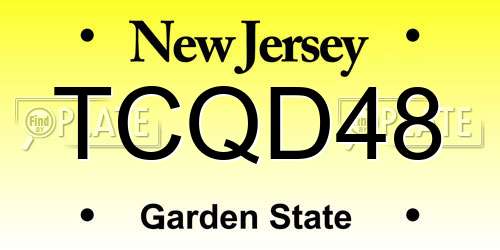 TCQD48 New Jersey License Plate