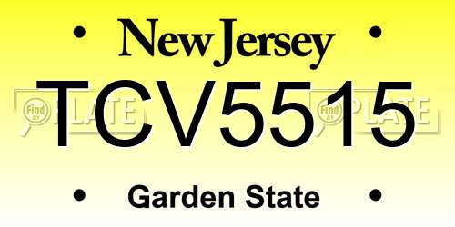 TCV5515 New Jersey License Plate