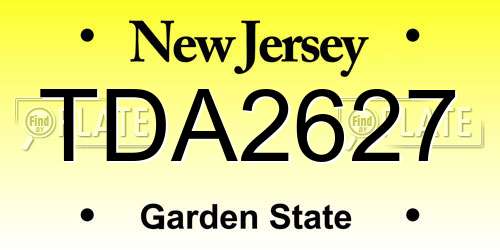 TDA2627 New Jersey License Plate