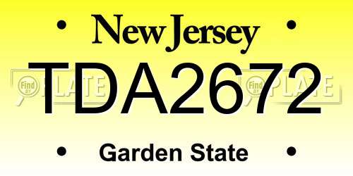 TDA2672 New Jersey License Plate