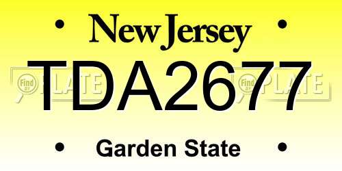 TDA2677 New Jersey License Plate