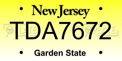 TDA7672 New Jersey License Plate
