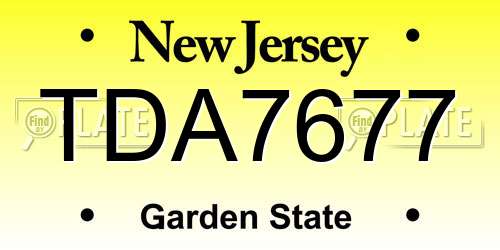 TDA7677 New Jersey License Plate