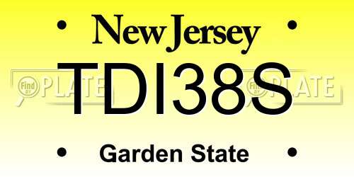TDI38S New Jersey License Plate