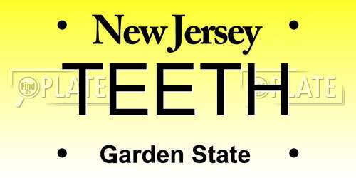 TEETH New Jersey License Plate