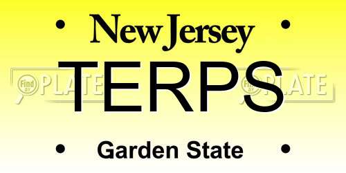 TERPS New Jersey License Plate