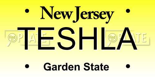 TESHLA New Jersey License Plate