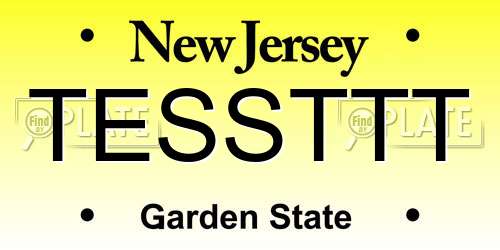 TESSTTT New Jersey License Plate