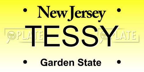TESSY New Jersey License Plate