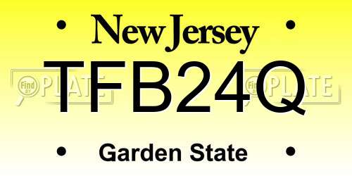 TFB24Q New Jersey License Plate