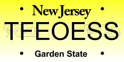TFEOESS New Jersey License Plate