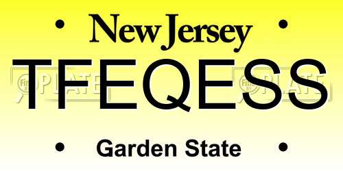 TFEQESS New Jersey License Plate